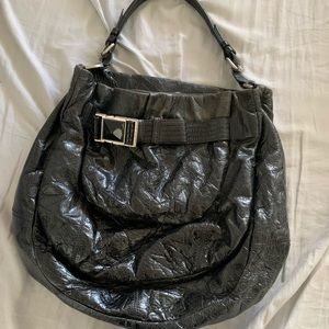Lamb black handbag